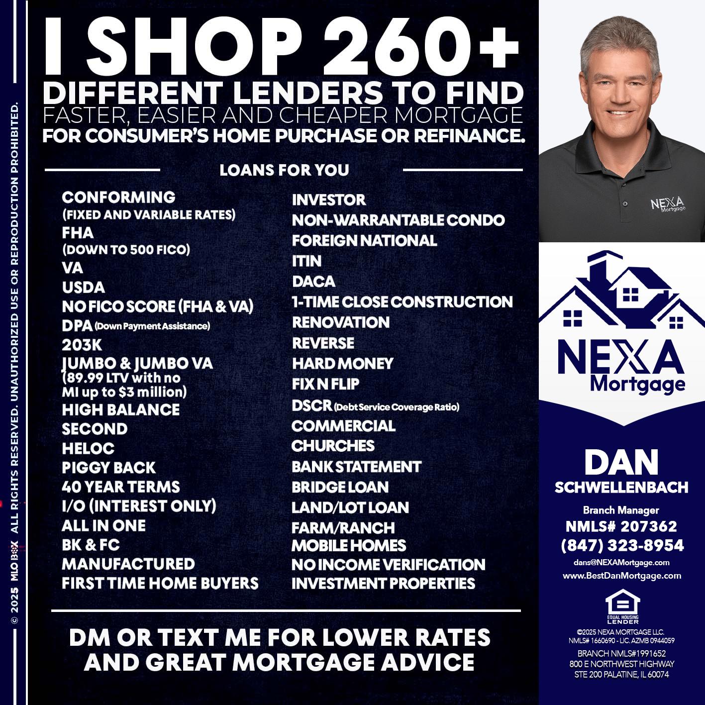 I SHOP +260 - Dan Schwellenbach -Mortgage Loan Originator