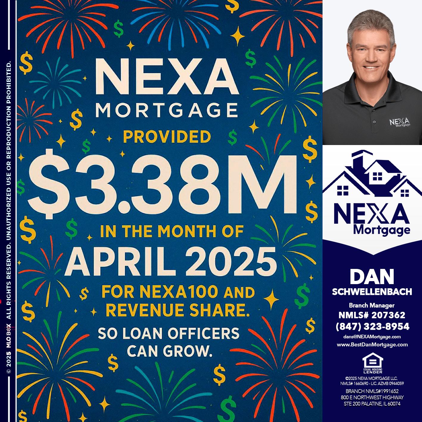 $3.38M - Dan Schwellenbach -Mortgage Loan Originator