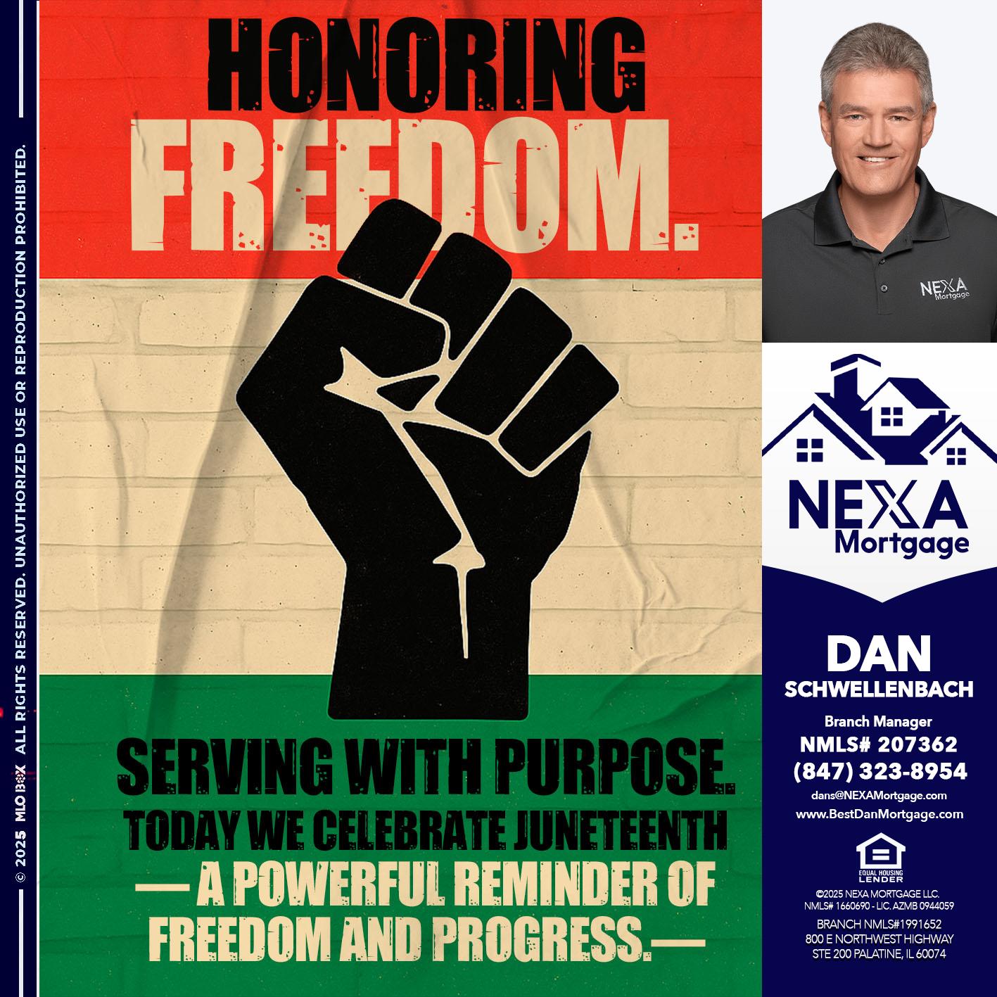 HONORING FREEDOM - Dan Schwellenbach -Mortgage Loan Originator