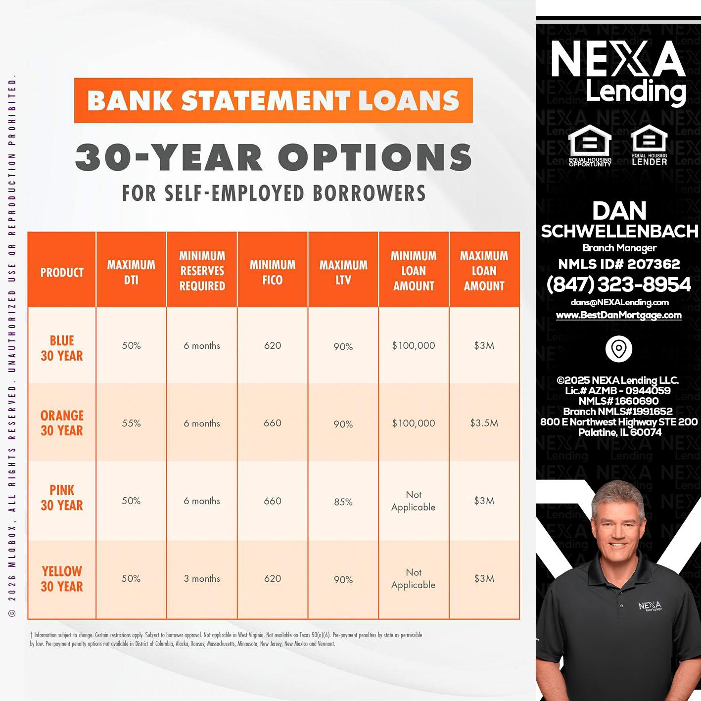 30 YEARS OPTIONS - Dan Schwellenbach -Mortgage Loan Originator