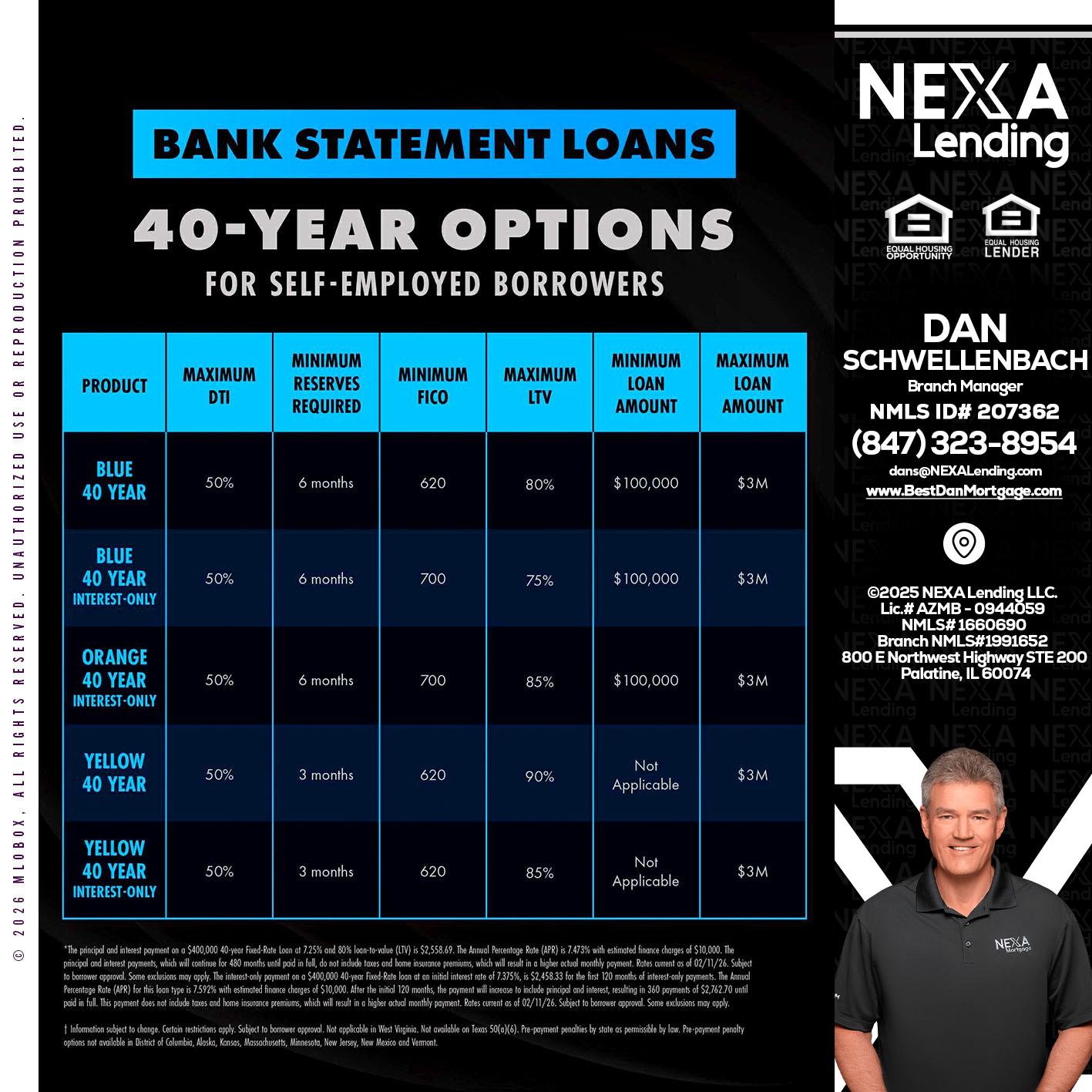 40 YR. OPTIONS - Dan Schwellenbach -Mortgage Loan Originator