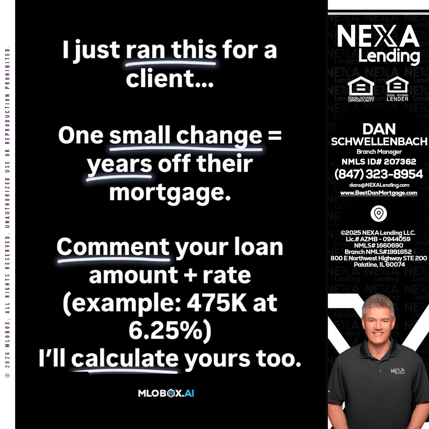 I JUST RAN - Dan Schwellenbach -Mortgage Loan Originator