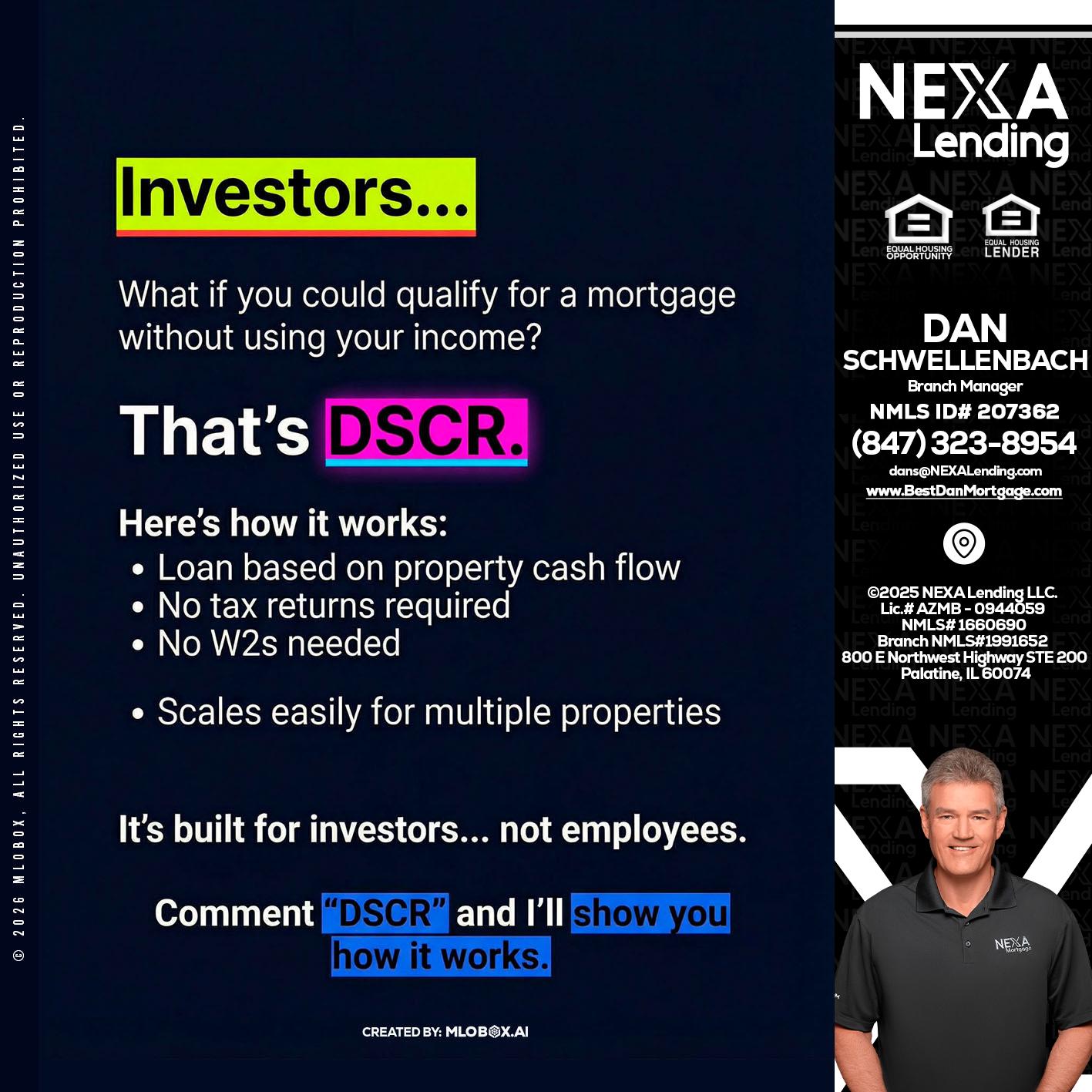 INVESTORS - Dan Schwellenbach -Mortgage Loan Originator