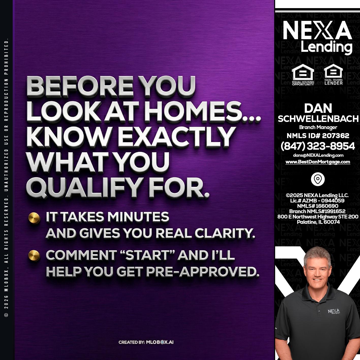 BEFORE YOU - Dan Schwellenbach -Mortgage Loan Originator