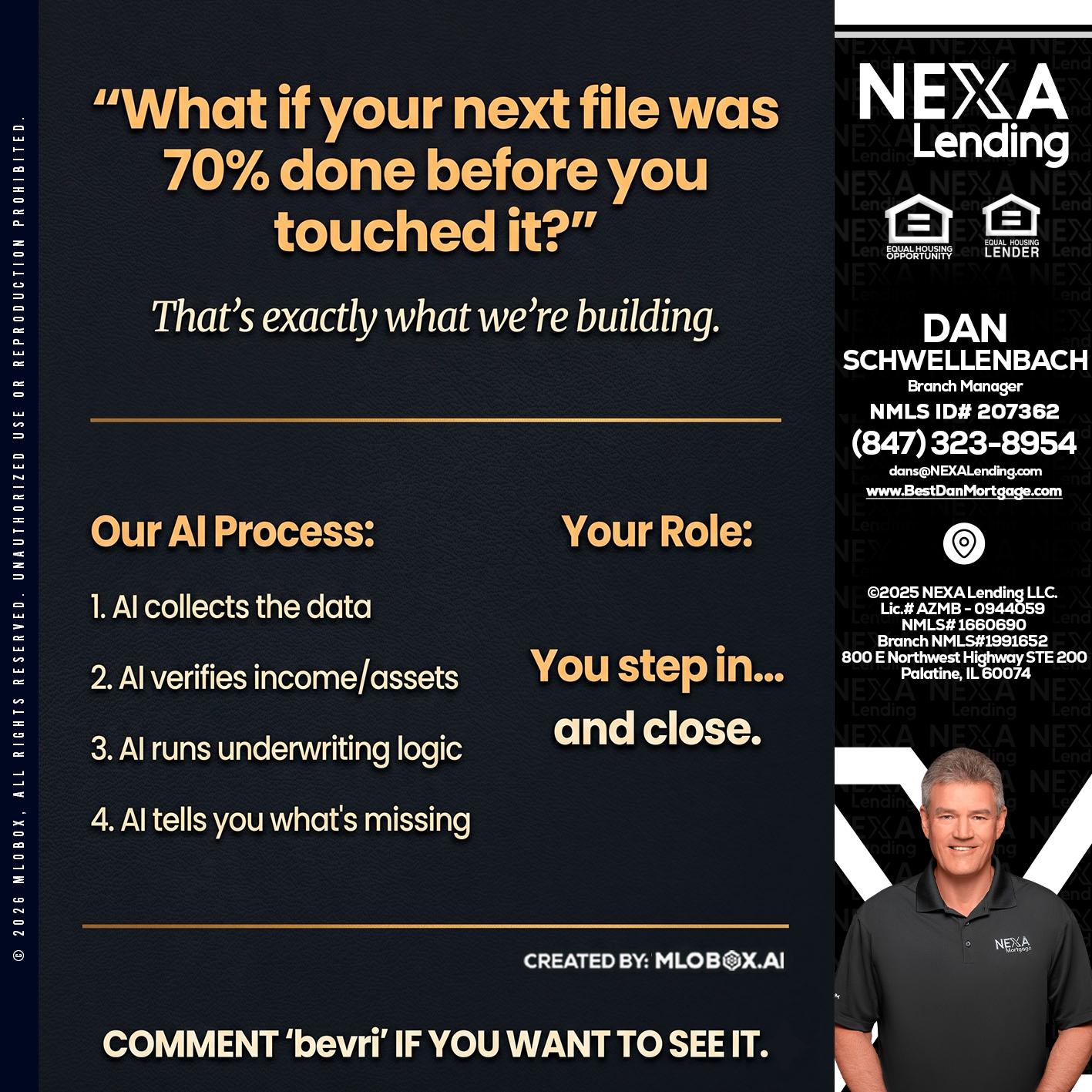 WHAT IF YOUR - Dan Schwellenbach -Mortgage Loan Originator