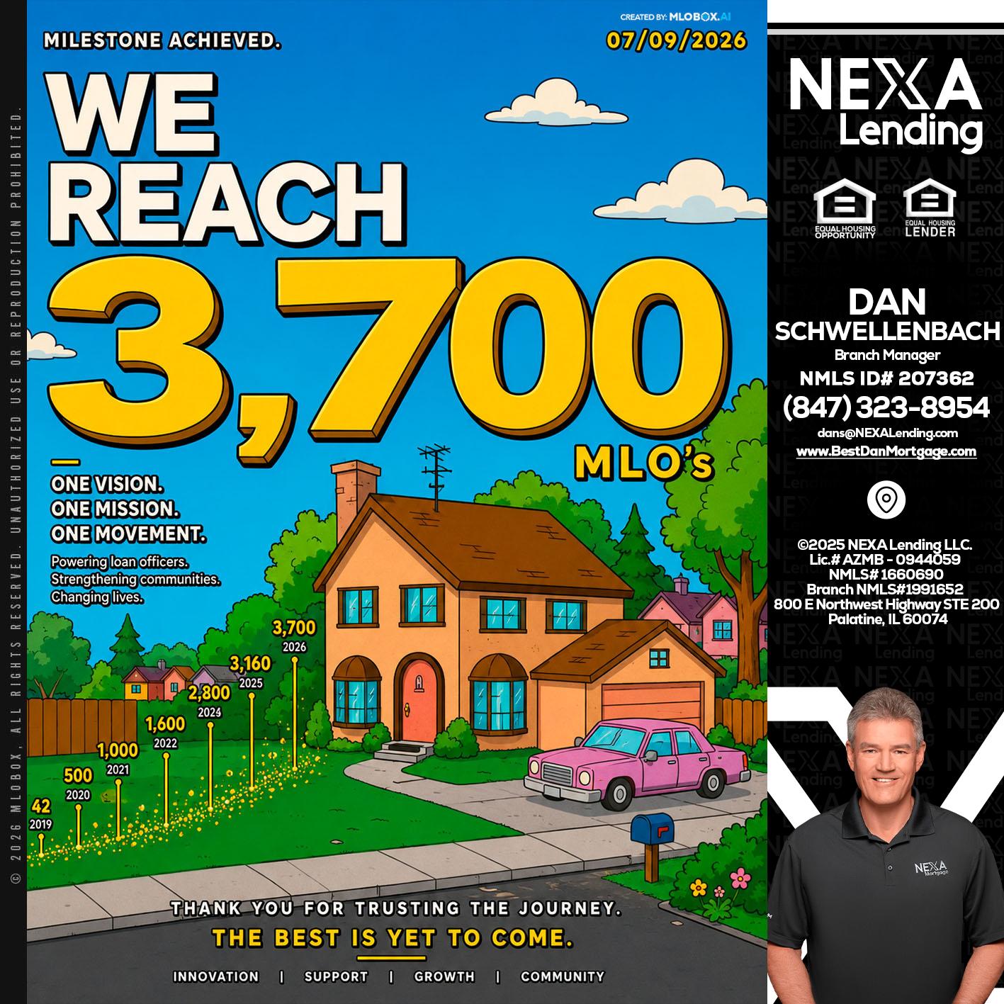 3,700 MLO's - Dan Schwellenbach -Mortgage Loan Originator