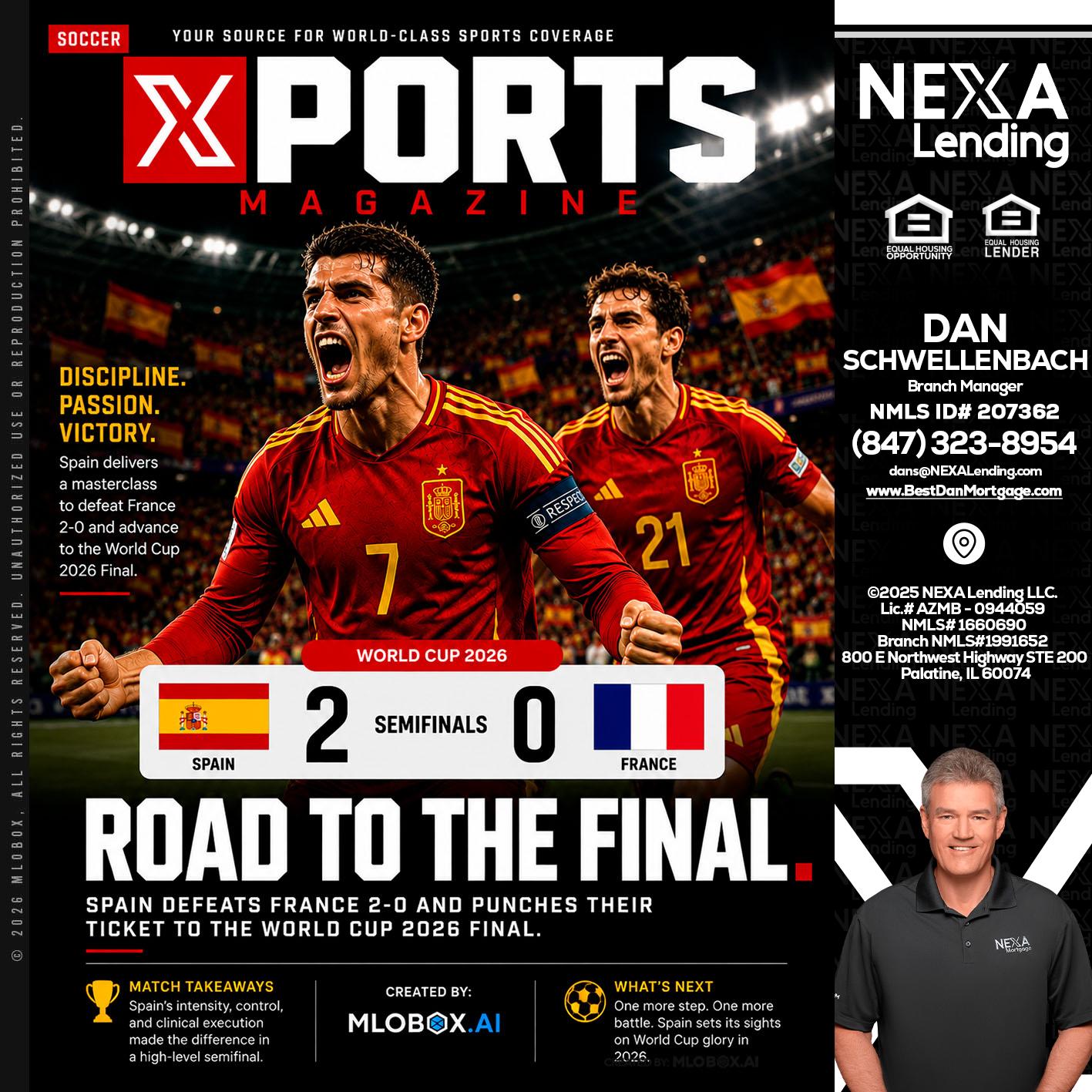 XPORTS WORLD CUP 2026 - Dan Schwellenbach -Mortgage Loan Originator