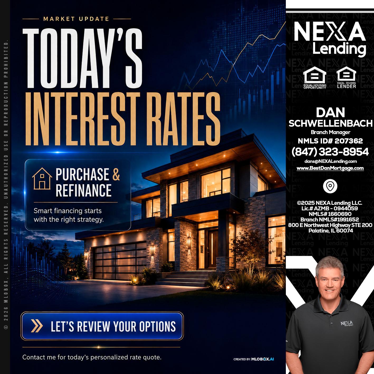 TODAYS RATES - Dan Schwellenbach -Mortgage Loan Originator