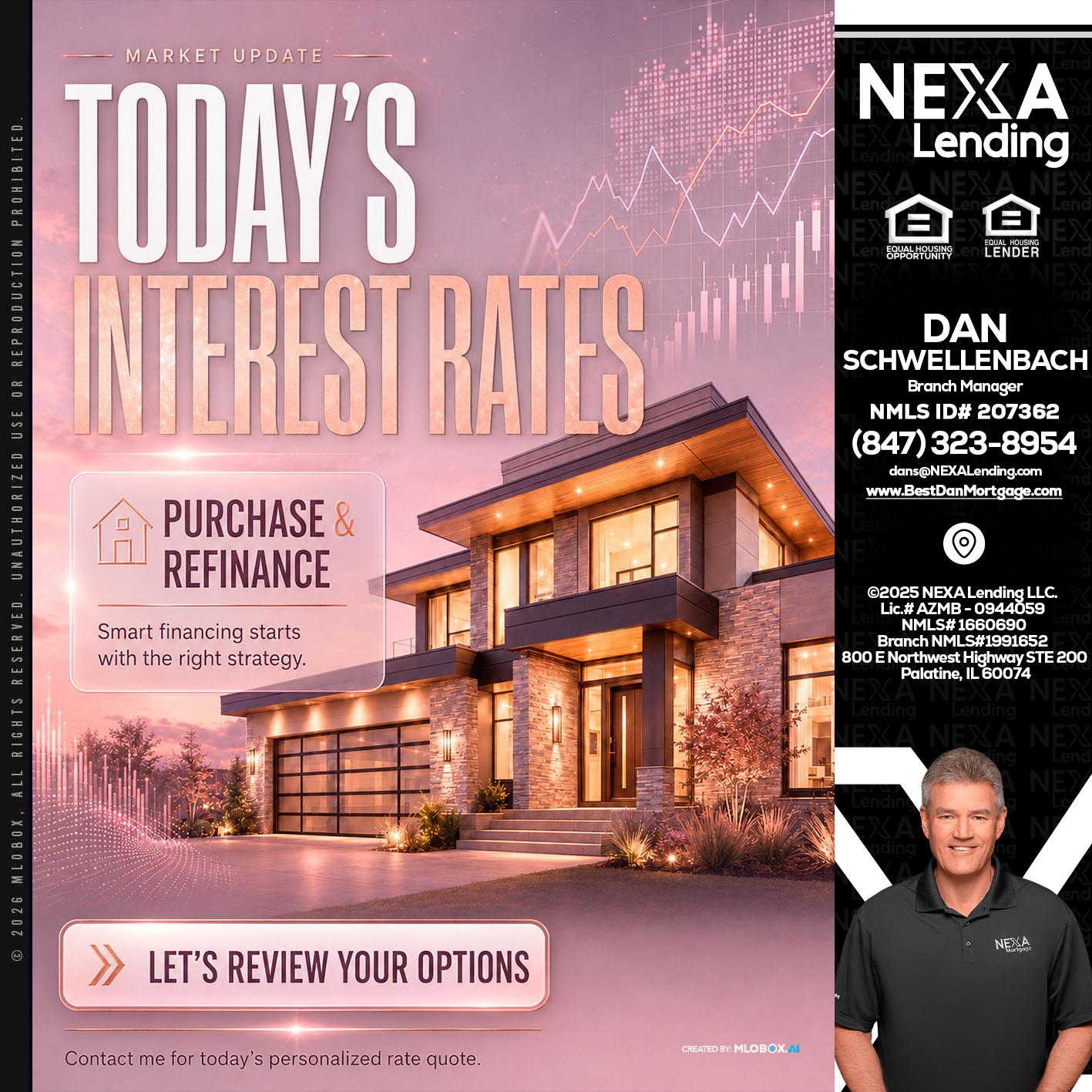 todays interest rates - Dan Schwellenbach -Mortgage Loan Originator